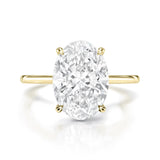 Solitaire Inspired Hidden Halo Oval Brilliant Cut