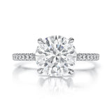 Four Prong With Side Diamonds