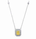 2 carat total weight, Yellow Diamond Pendant